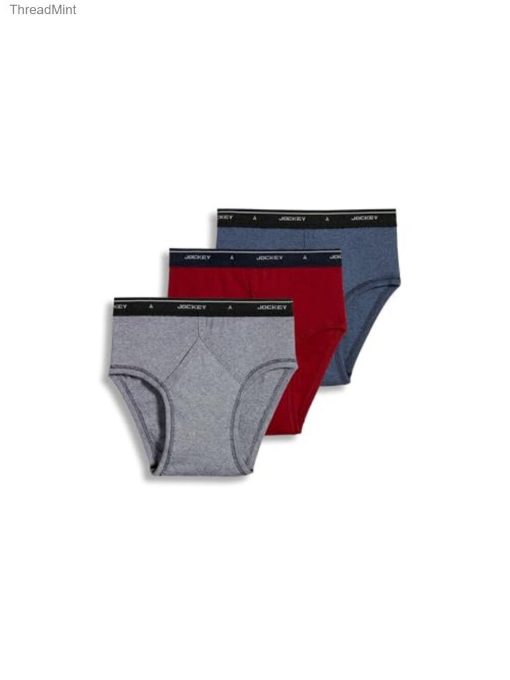 Jockey Men's Low Rise Briefs 3 Pack 100% Cotton Underwear Y-Front Fly